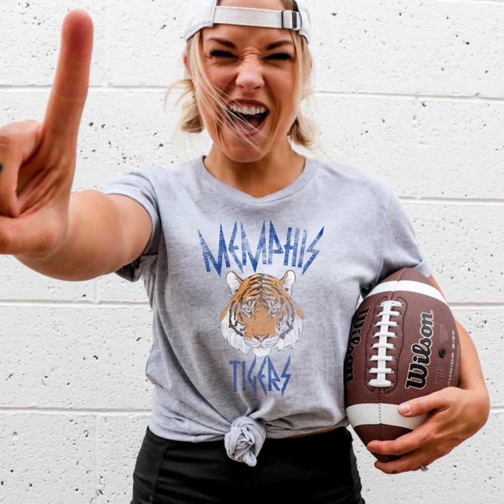 University Of Memphis Rock Tee, Rockband Memphis Tigers Tee